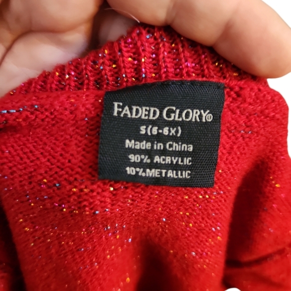Faded Glory Red Glutter Sweater Dress - Picture 5 of 7